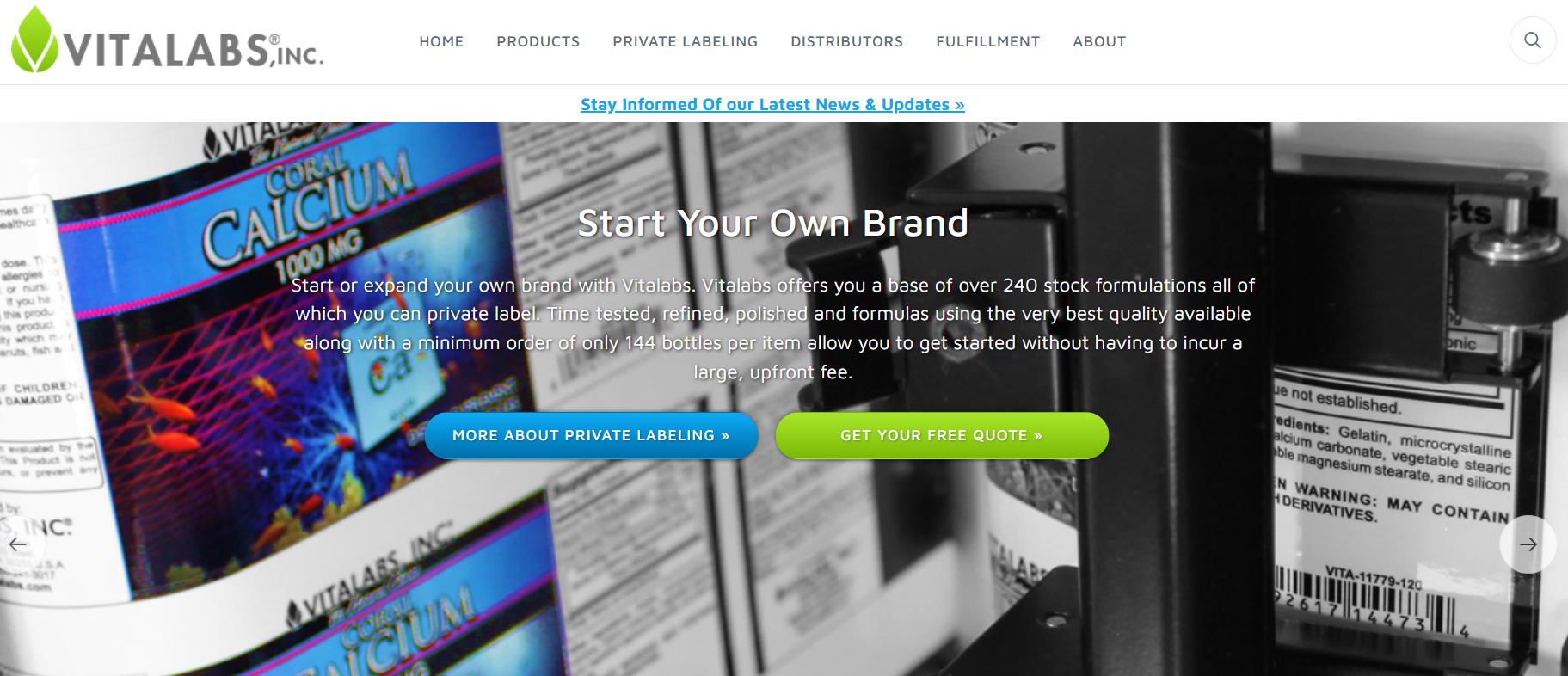Vitalabs, also based in the United States, is a supplement manufacturer offering private label dropshipping services.