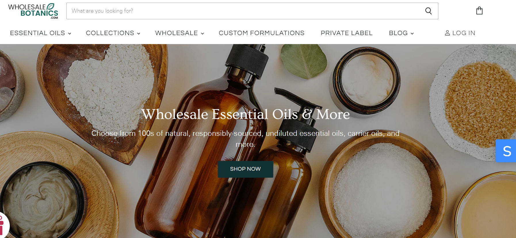 Wholesale Botanics, based in the United States, is a supplier of botanical products suitable for private label dropshipping.