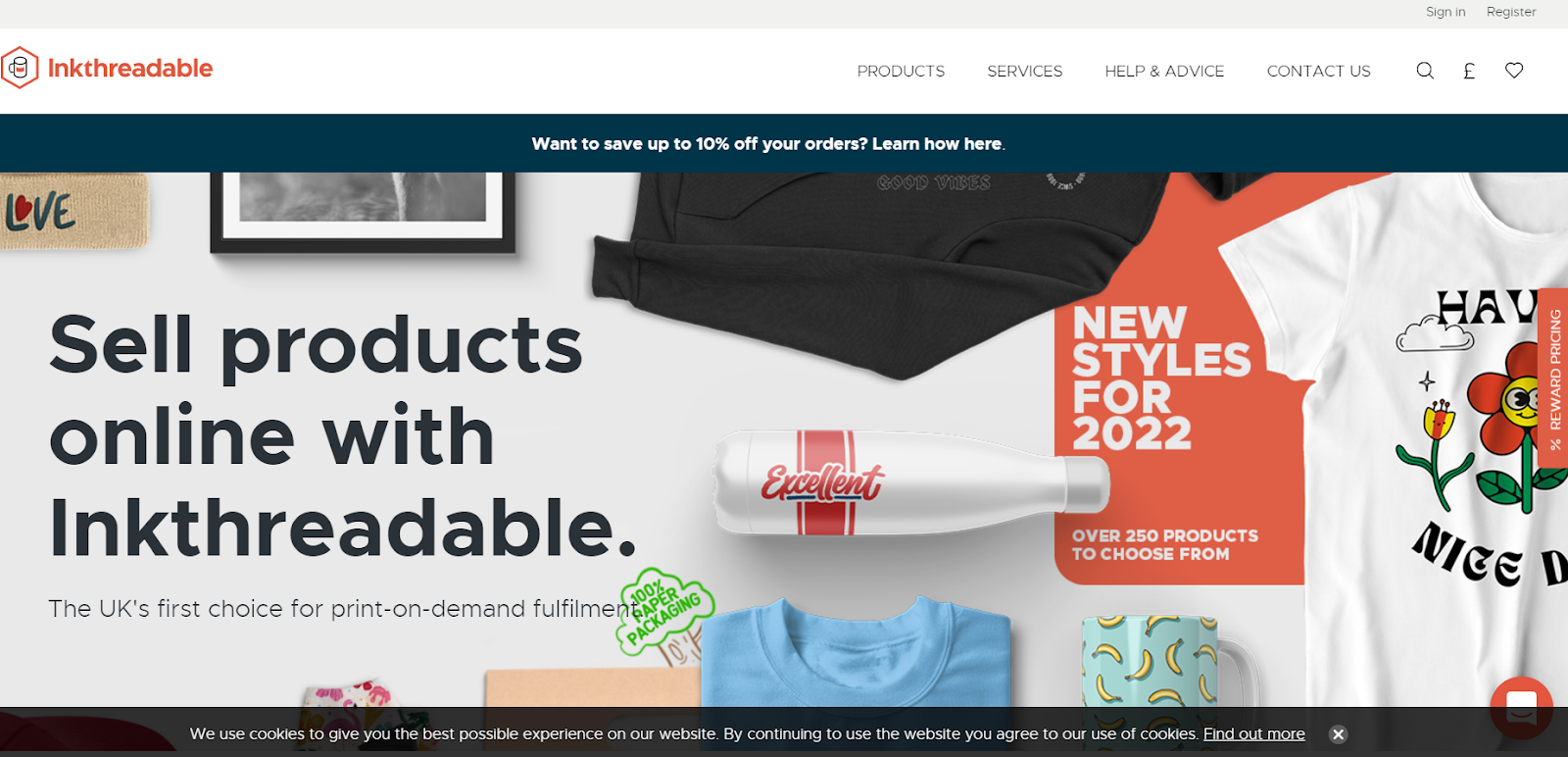 InkThreadable is a prominent UK dropshipping supplier and print-on-demand provider based in the United Kingdom. They cater to dropshipping businesses looking to sell a wide range of clothing items, including women's, men's, and children's apparel.