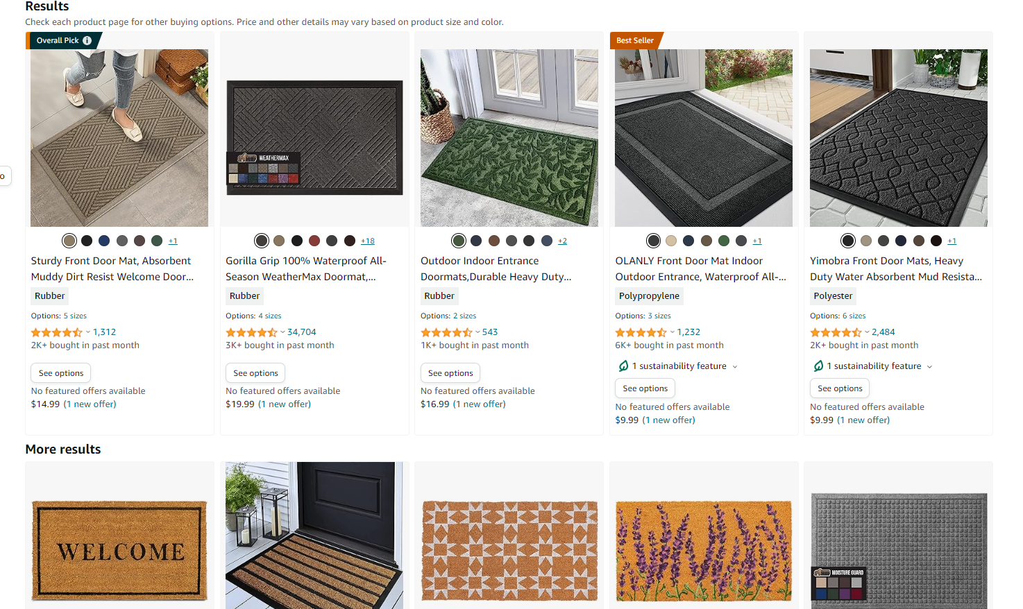 Doormats are all about making a good first impression. Or they are all about making a guest go away.