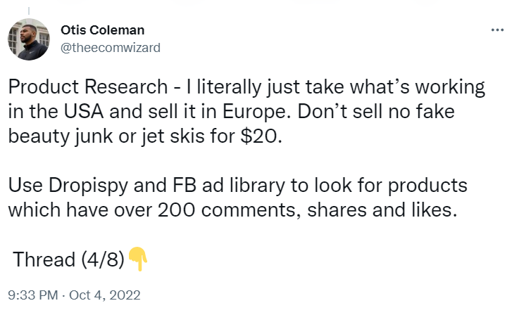 dropshipping product research