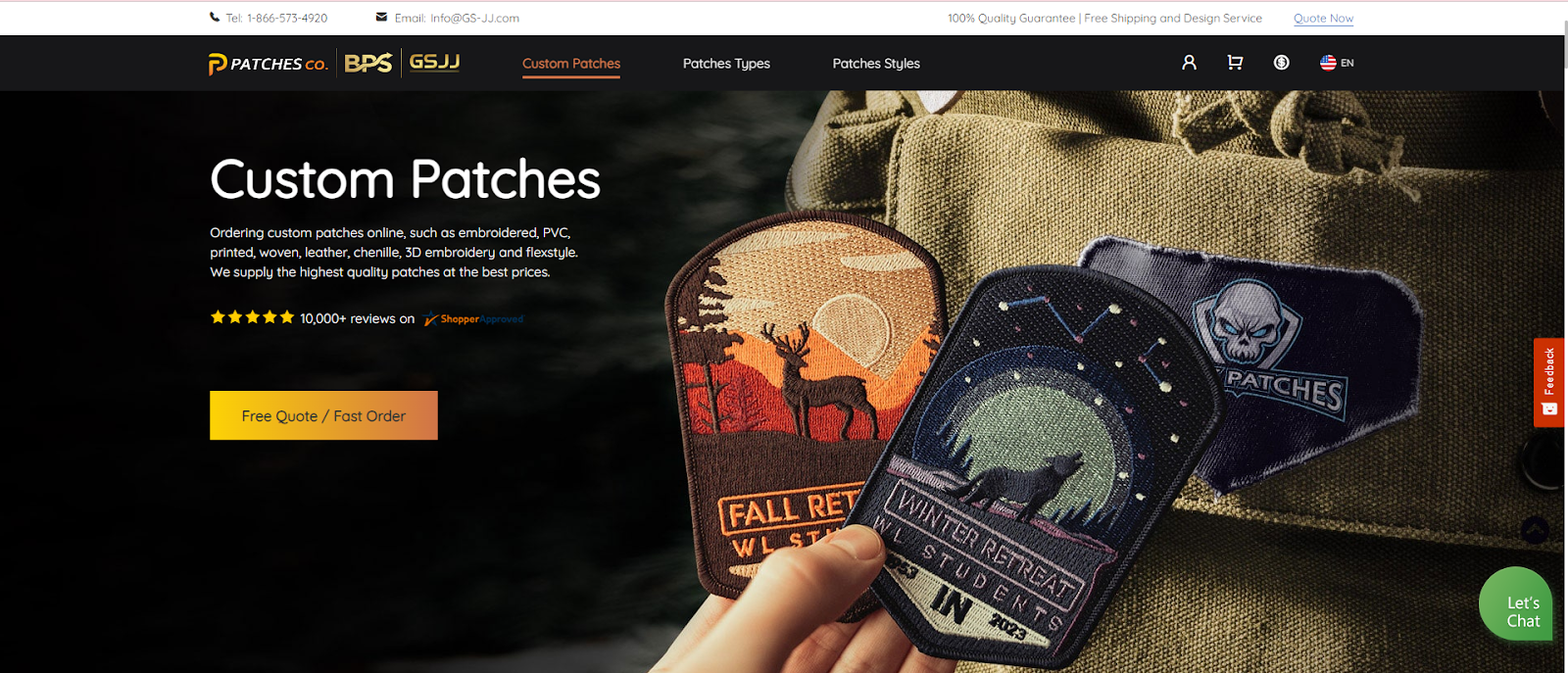 Patches Co. is a specialized clothing supplier offering custom patches for clothing dropshipping businesses.