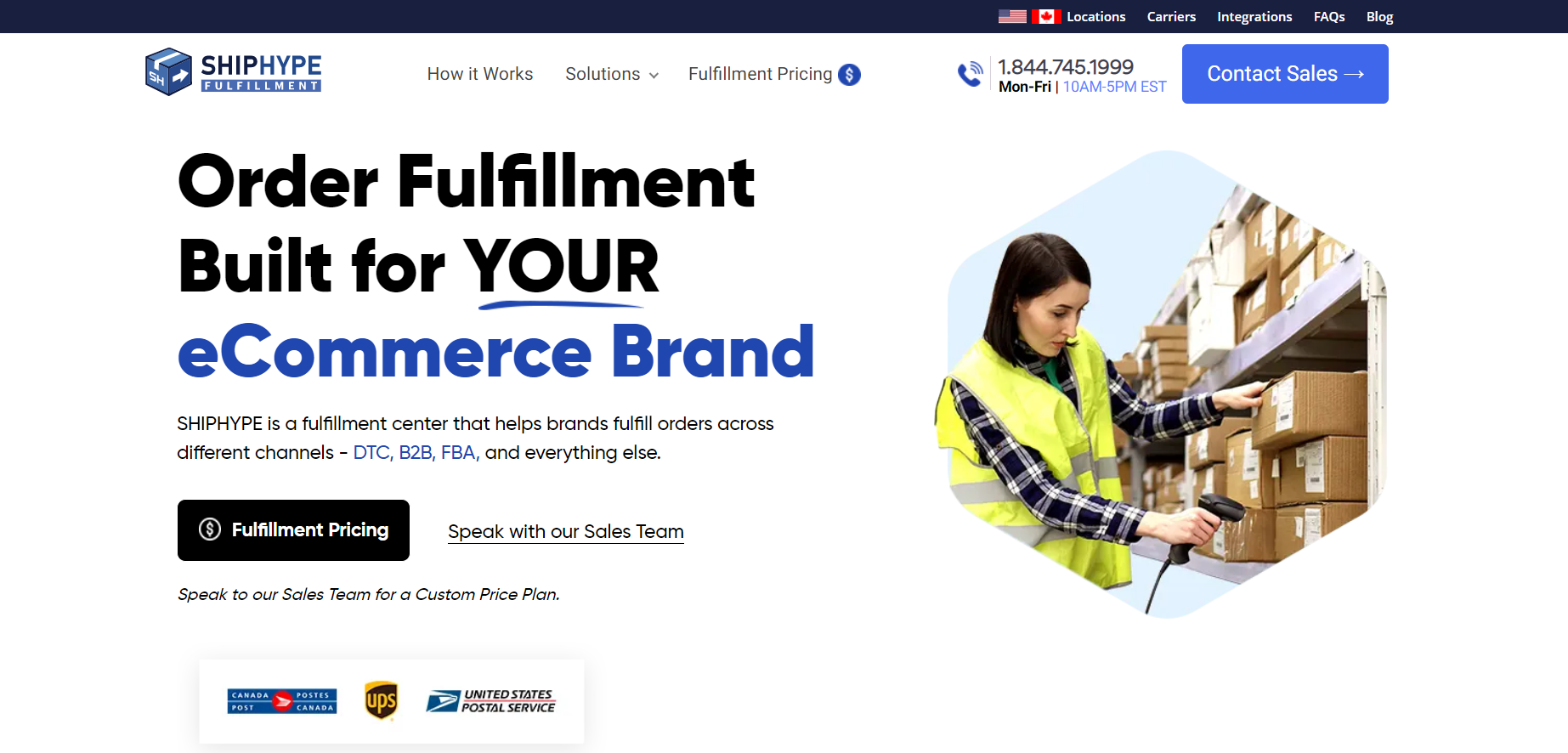 shiphype homepage website screenhot