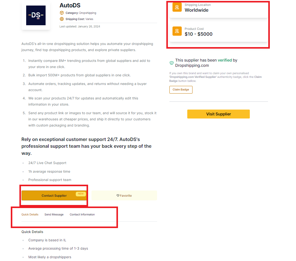 autods dropshipping supplier