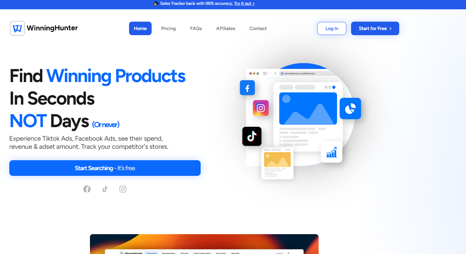 winning hunter tool homepage